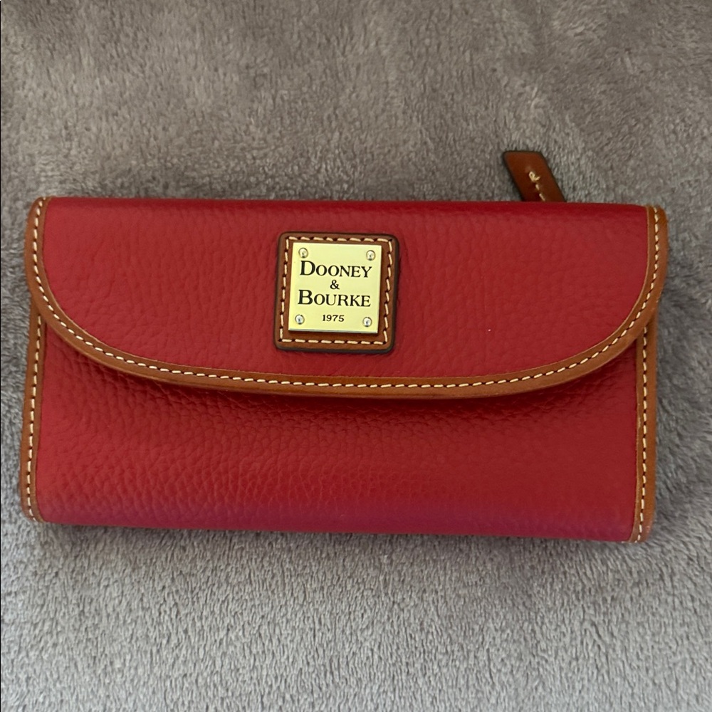 Dooney & Bourke Red and Brown Wallet